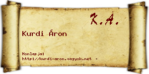 Kurdi Áron névjegykártya